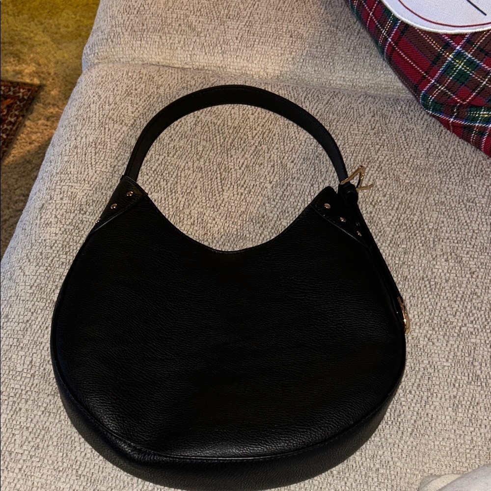 Elegant Black Leather Hobo Bag
